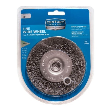 Century Drill & Tool Century Drill Bench Grinder Wire Wheels 4" Dia. Steel Crimped 76843